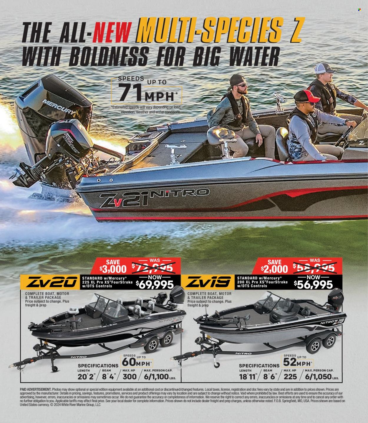 thumbnail - Bass Pro Shops Flyer - Sales products - boat. Page 8.