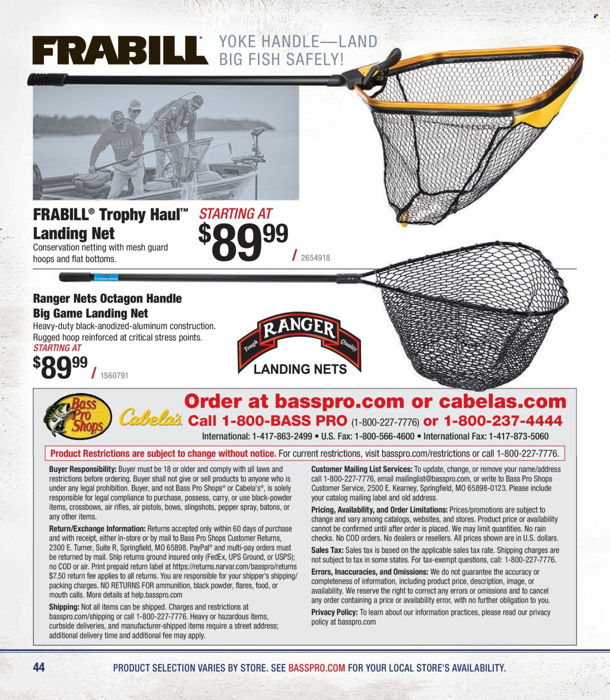 Bass Pro Shops ad. Page 1