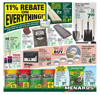 thumbnail - Menards Ad - 11% Rebate Sale