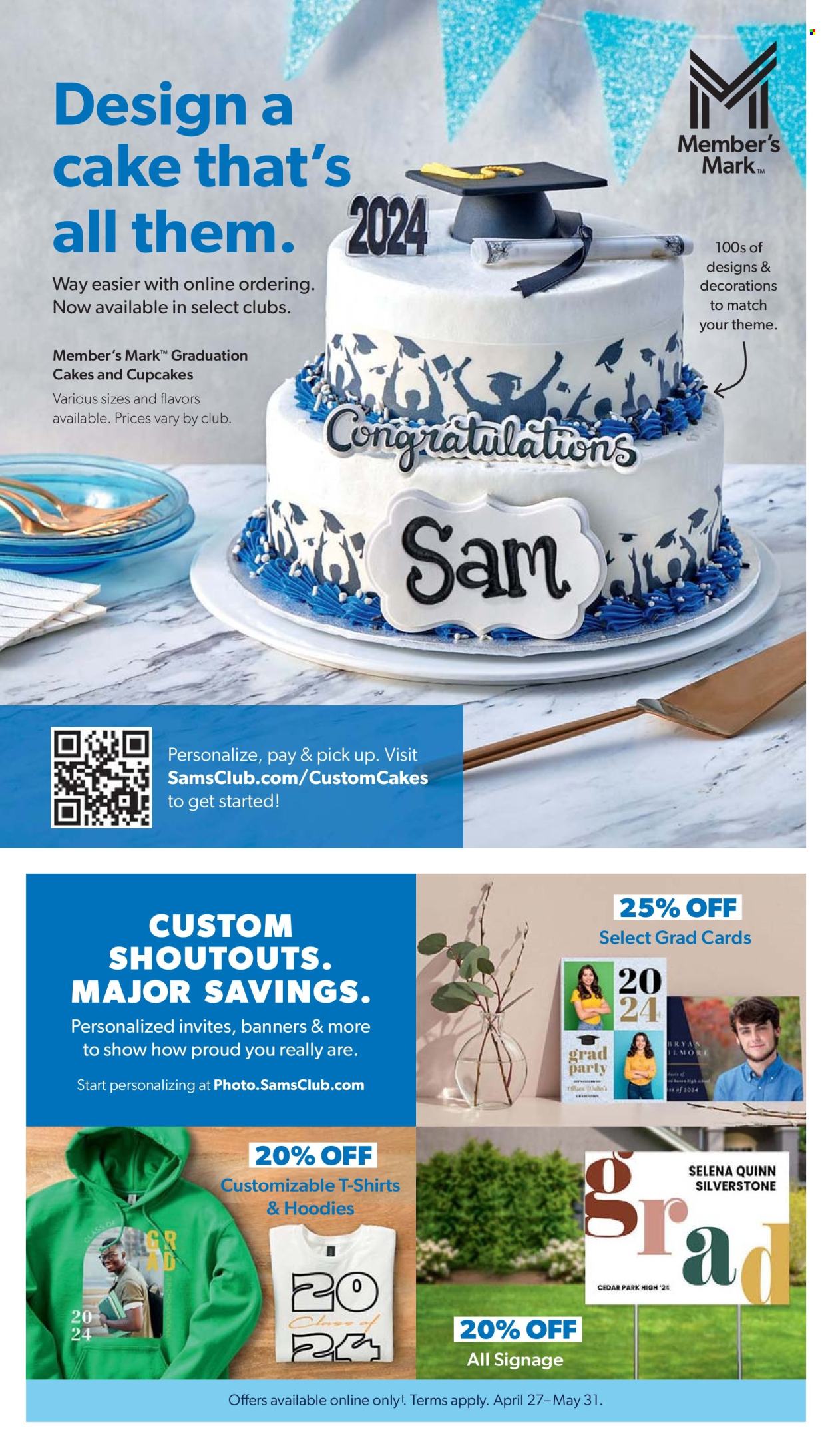 thumbnail - Sam's Club Flyer - 05/01/2024 - 06/02/2024 - Sales products - cake, cupcake, hoodie, t-shirt. Page 46.