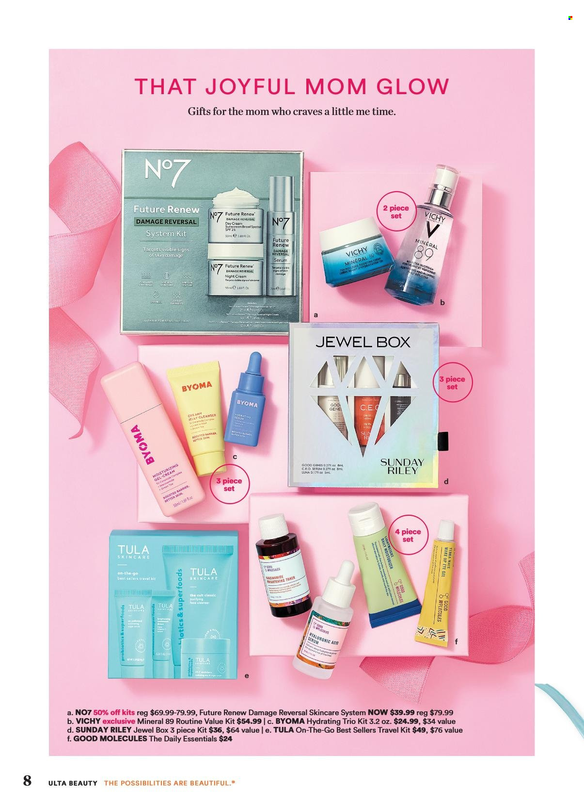 thumbnail - Ulta Beauty Flyer - 04/21/2024 - 05/12/2024 - Sales products - Vichy, cleanser, day cream, eye gel, moisturizer, serum, night cream, sunscreen lotion, travel accessories. Page 8.