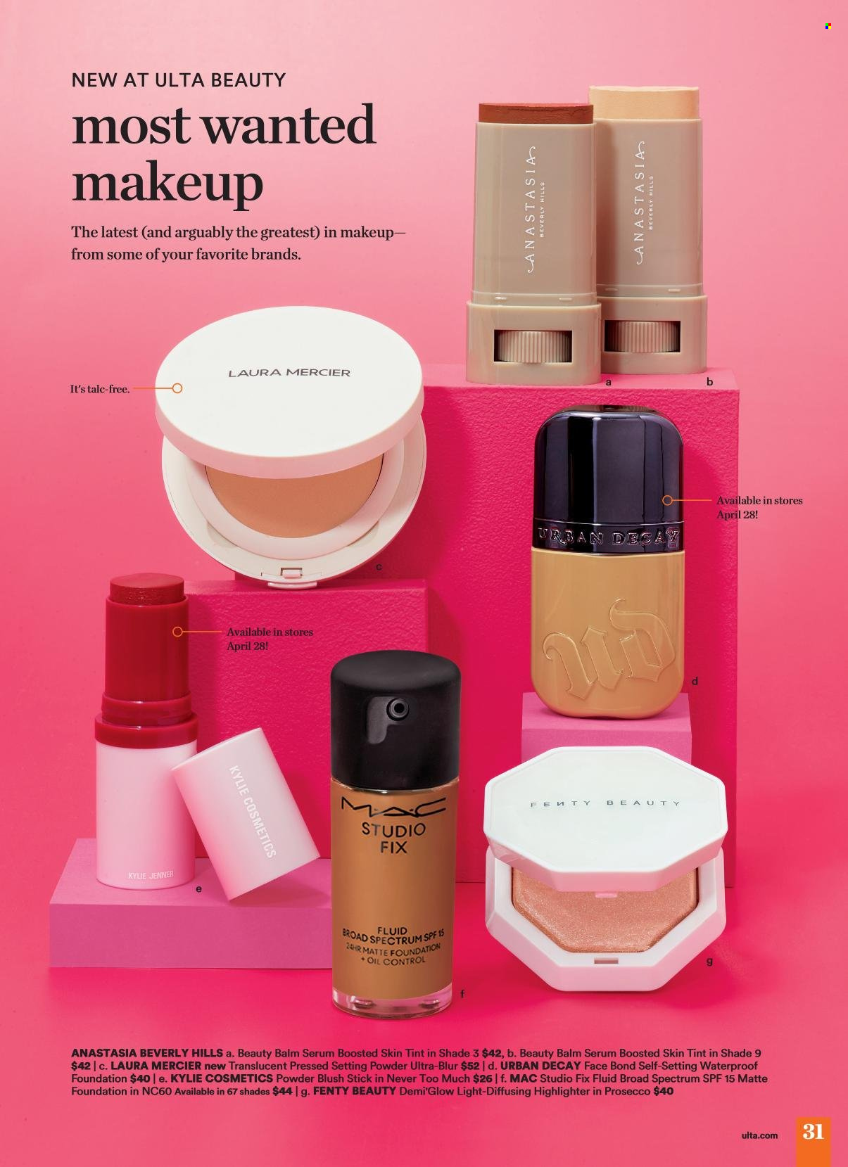 thumbnail - Ulta Beauty Flyer - 04/21/2024 - 05/12/2024 - Sales products - serum, makeup, shades, powder blush, face powder, highlighters, decorative cosmetic. Page 31.