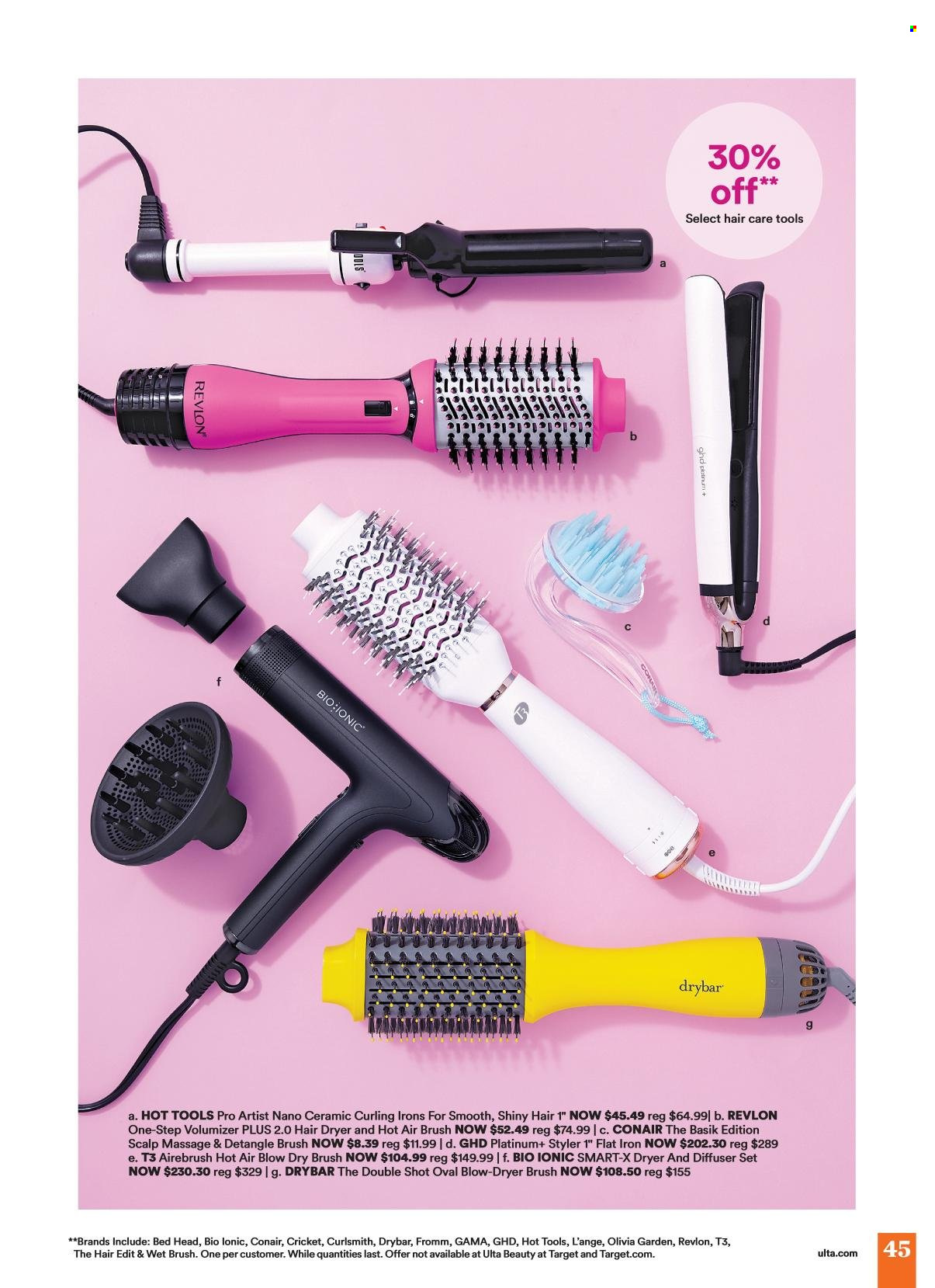 thumbnail - Ulta Beauty Flyer - 04/21/2024 - 05/12/2024 - Sales products - hair products, Revlon, hair dryer, straightener, hair styler. Page 45.