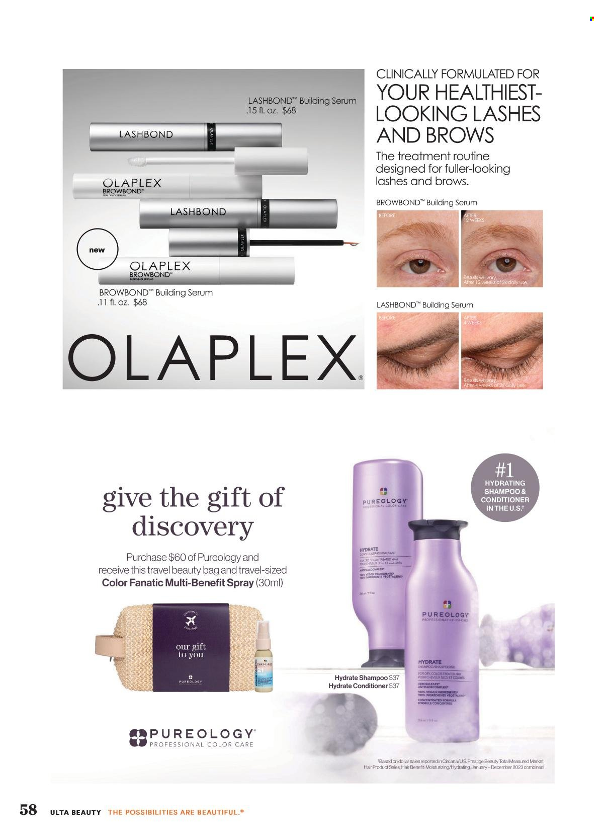 thumbnail - Ulta Beauty Flyer - 04/21/2024 - 05/12/2024 - Sales products - shampoo, serum, conditioner. Page 58.