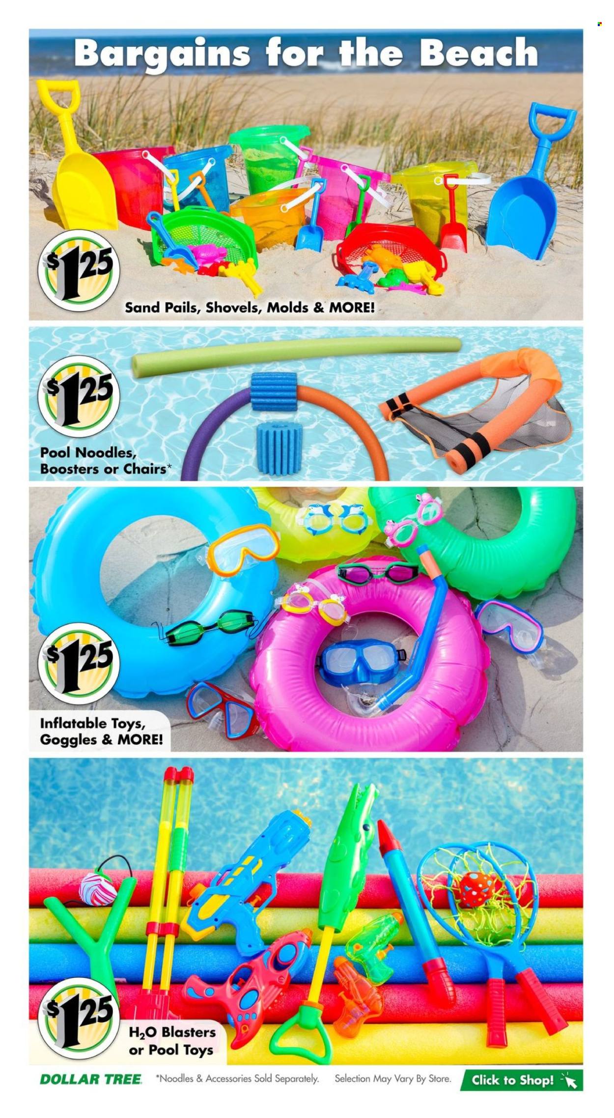thumbnail - Dollar Tree Flyer - 04/21/2024 - 05/12/2024 - Sales products - noodles, toys, pool noodle, water game. Page 4.