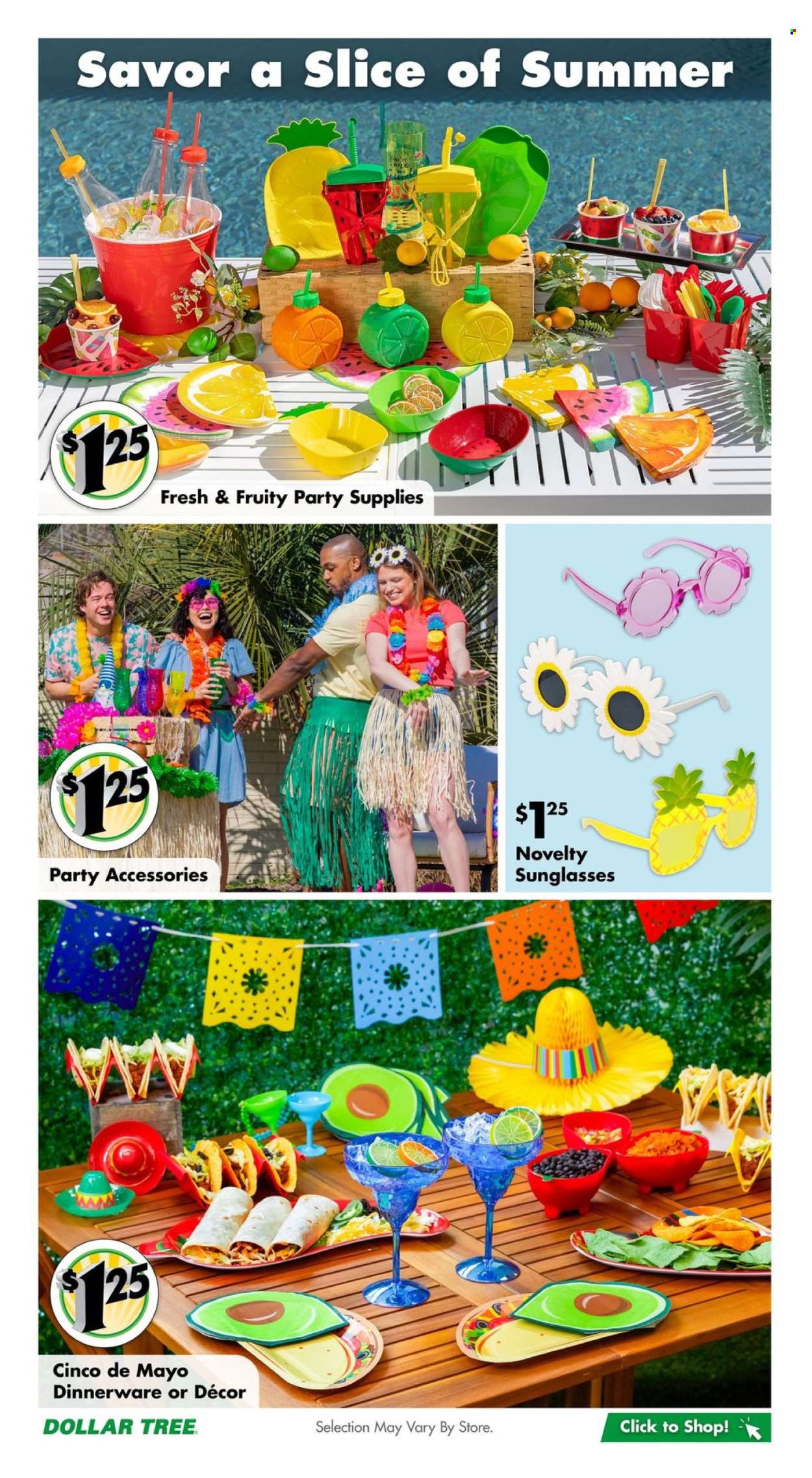 thumbnail - Dollar Tree Flyer - 04/21/2024 - 05/12/2024 - Sales products - dinnerware set, party supplies. Page 6.