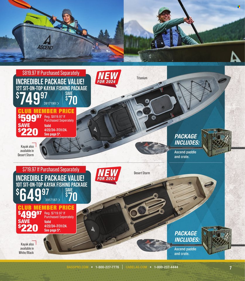 thumbnail - Cabela's Flyer - Sales products - kayak. Page 7.