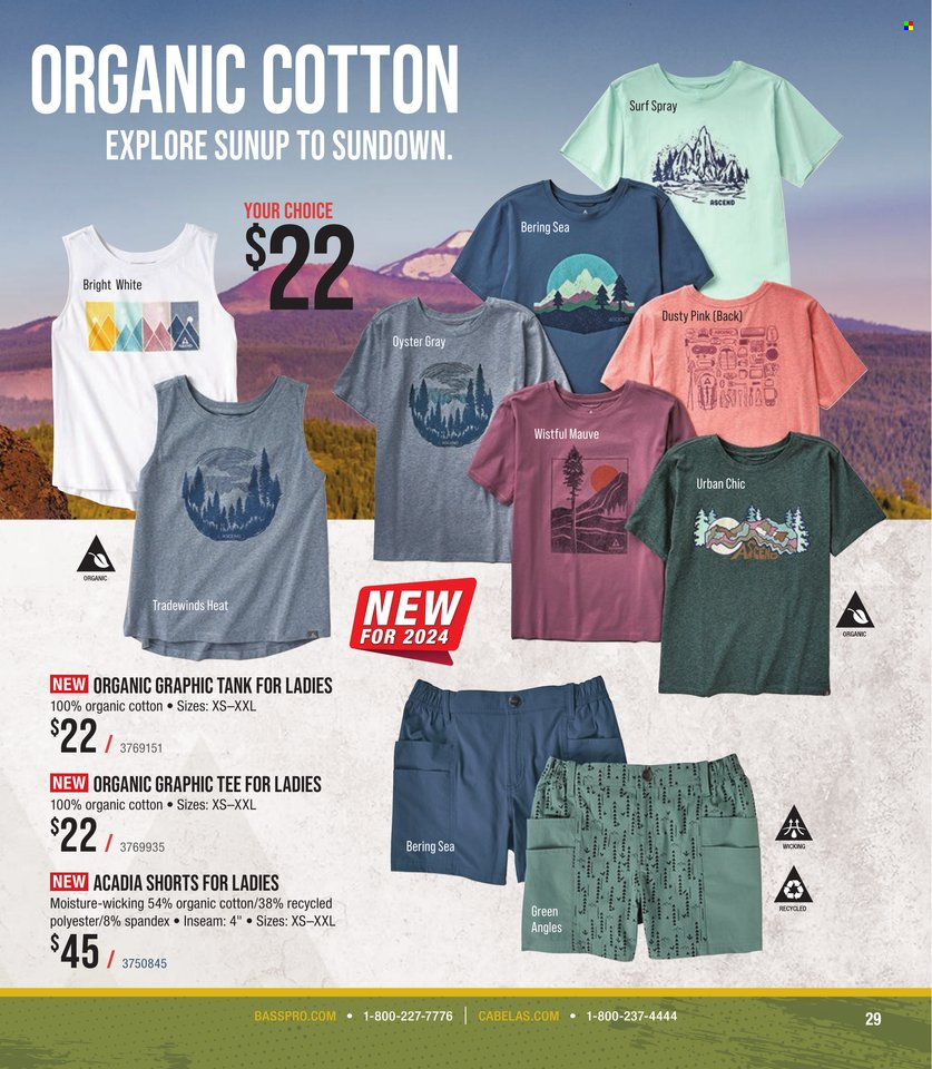 thumbnail - Cabela's Flyer - Sales products - shorts, t-shirt. Page 29.