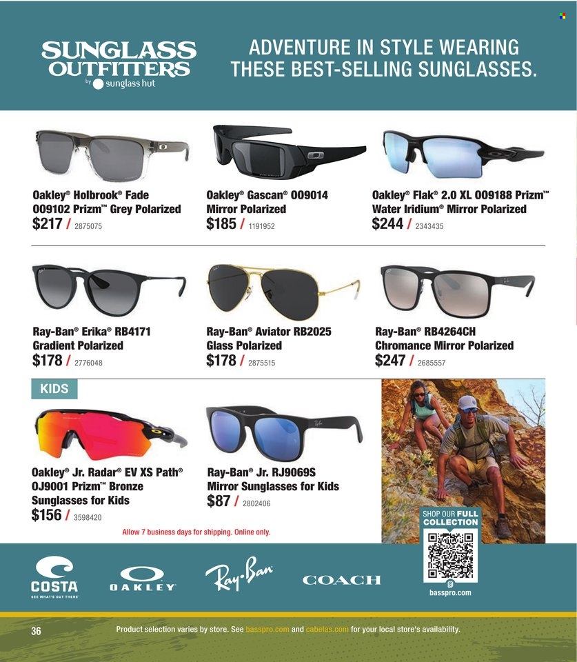 thumbnail - Cabela's Flyer - Sales products - Oakley, sunglasses. Page 36.