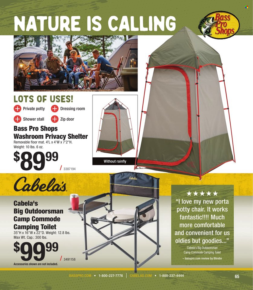 thumbnail - Cabela's Flyer - Sales products - floor mat, Bass Pro. Page 65.