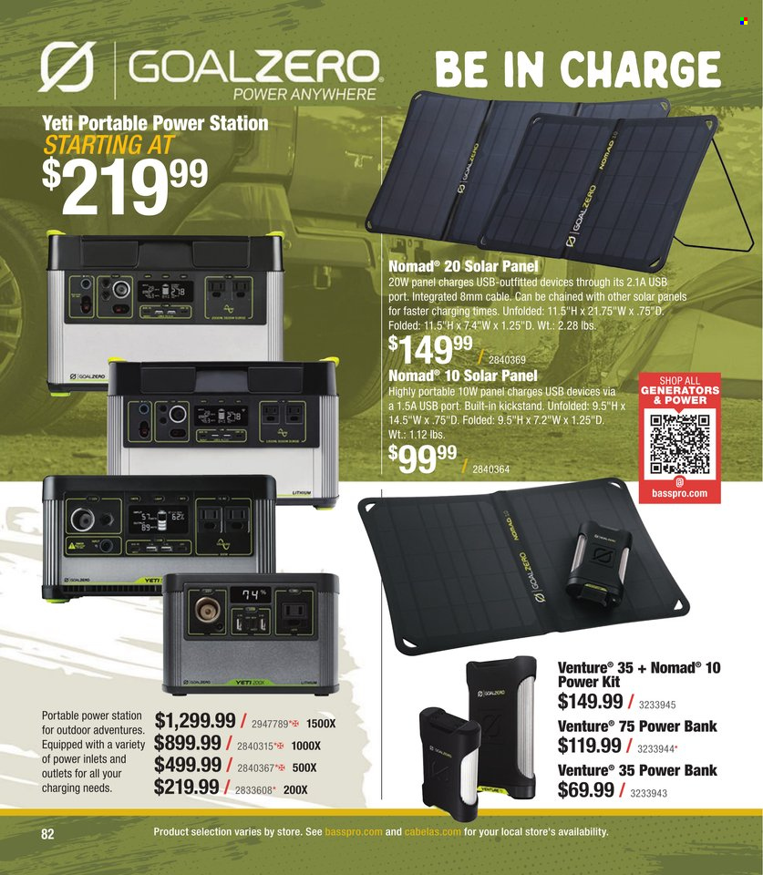 thumbnail - Cabela's Flyer - Sales products - portable power station. Page 82.