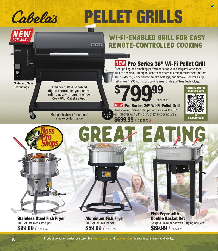 thumbnail - Cabela's Flyer - Sales products - fish, Bass Pro. Page 98.