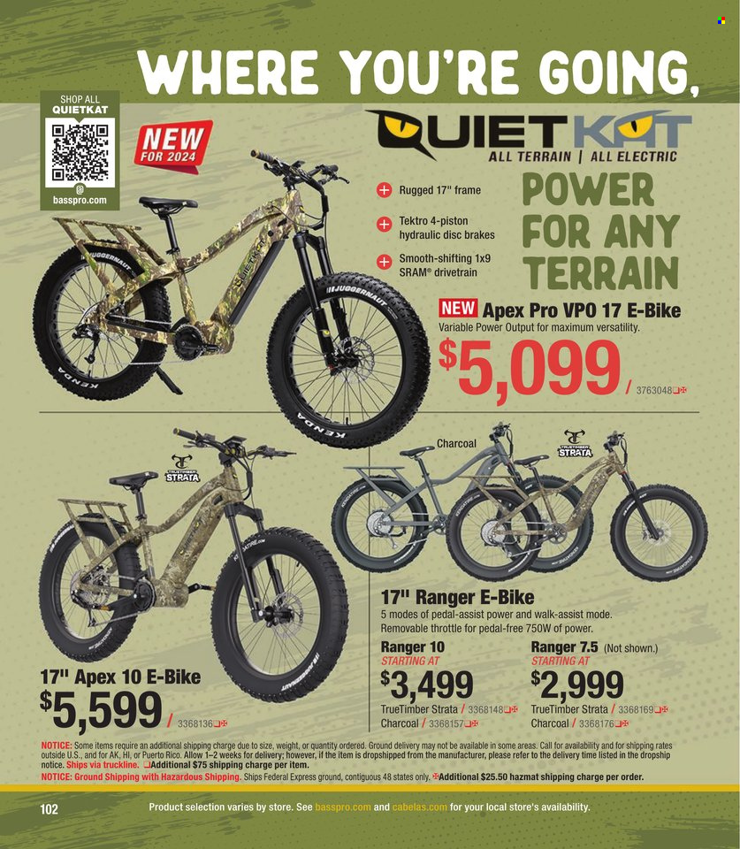 thumbnail - Cabela's Flyer - Sales products - bicycle. Page 102.