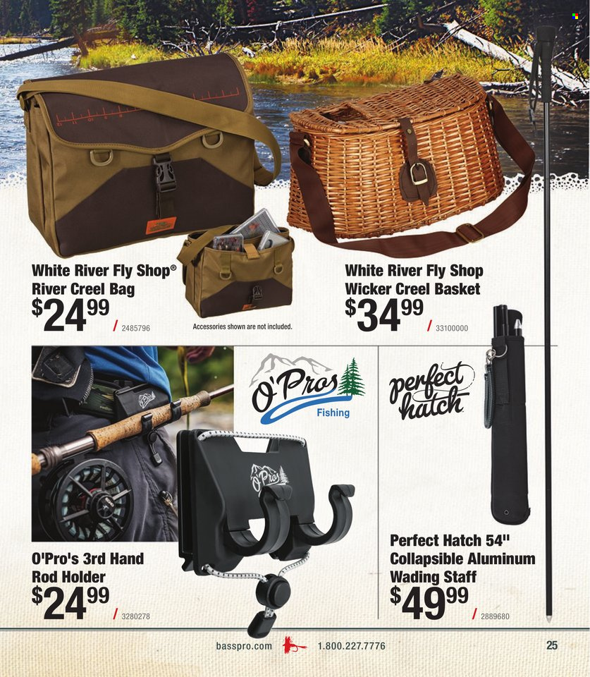 thumbnail - Cabela's Flyer - Sales products - bag, rod holder. Page 25.