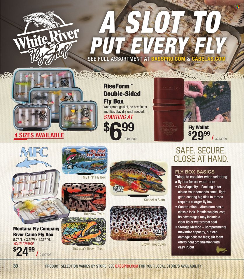 thumbnail - Cabela's Flyer - Sales products - wallet. Page 30.