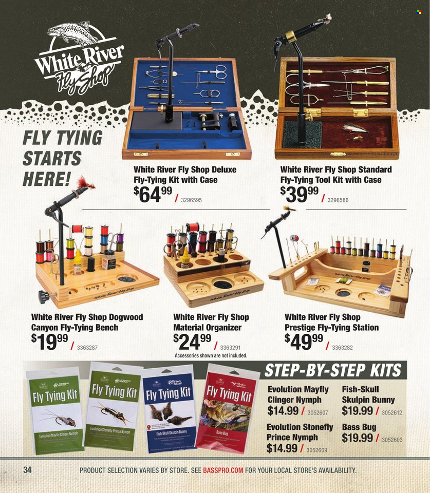 thumbnail - Cabela's Flyer - Sales products - fish, tool set. Page 34.