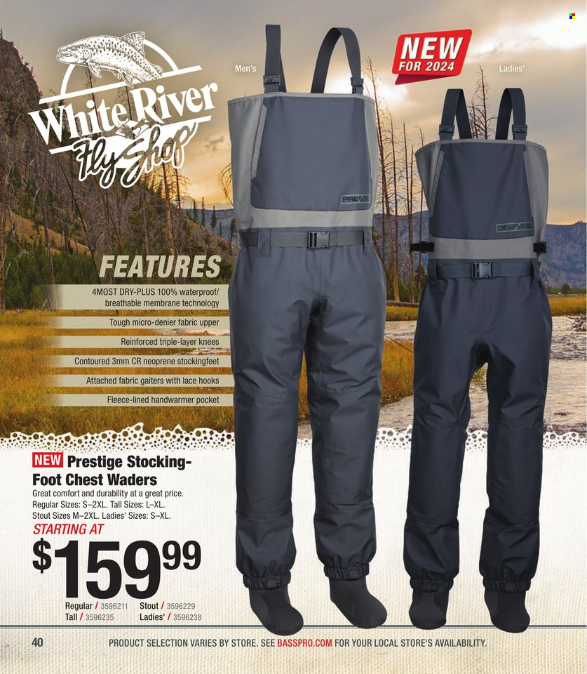 thumbnail - Cabela's Flyer - Sales products - neoprene. Page 40.