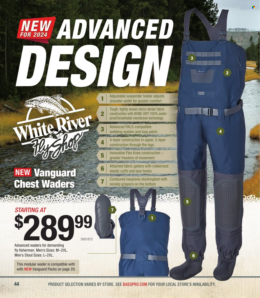 thumbnail - Cabela's Flyer - Sales products - holder, neoprene, Wader. Page 44.