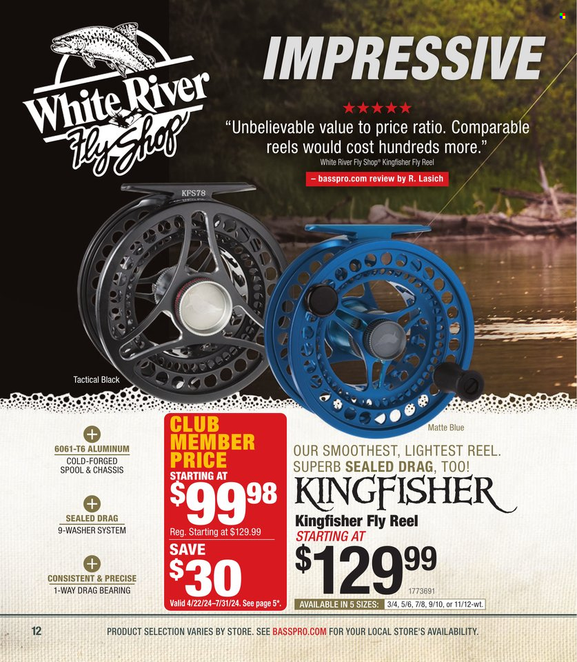 thumbnail - Bass Pro Shops Flyer - Sales products - reel. Page 12.