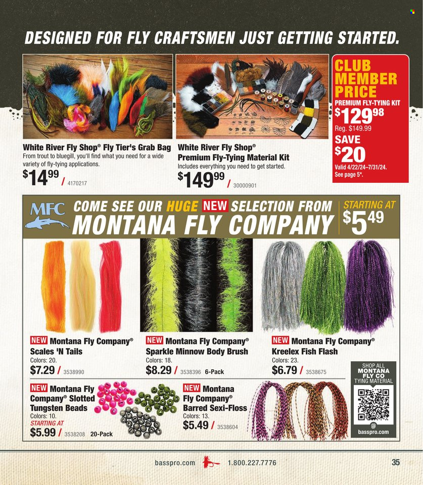 thumbnail - Bass Pro Shops Flyer - Sales products - fish. Page 35.