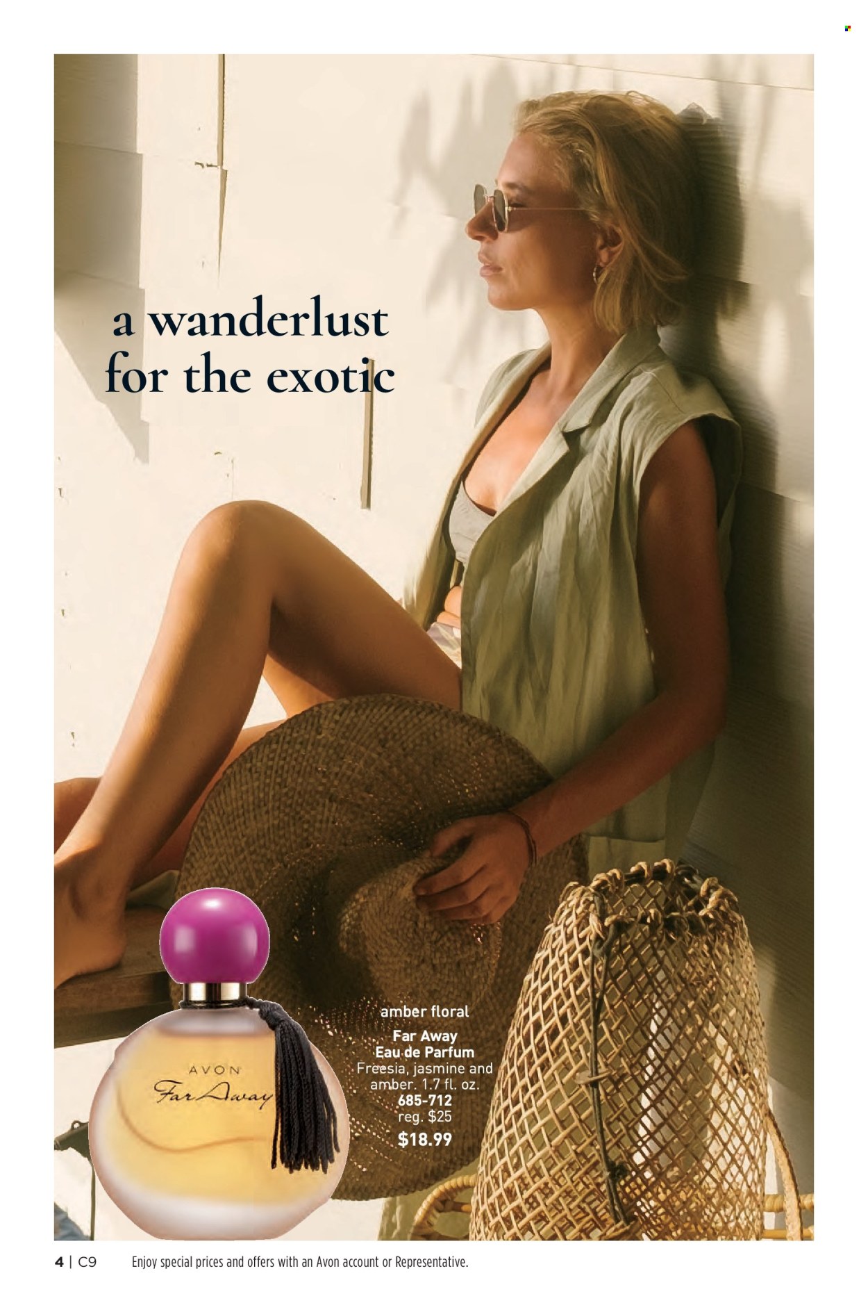 thumbnail - Avon Flyer - 04/24/2024 - 05/07/2024 - Sales products - Avon, eau de parfum, far away. Page 4.