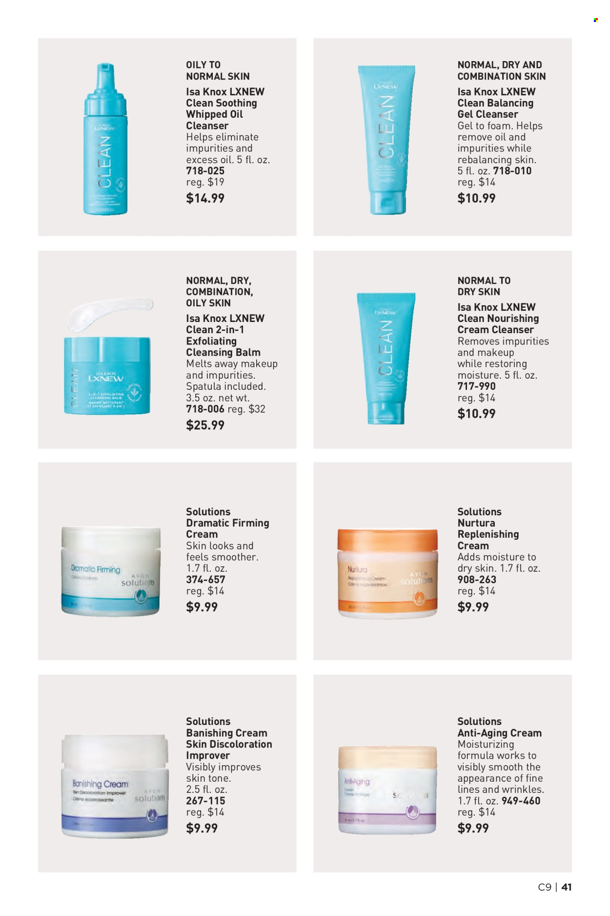 thumbnail - Avon Flyer - 04/24/2024 - 05/07/2024 - Sales products - Avon, cleanser, face cream, skin care product. Page 41.