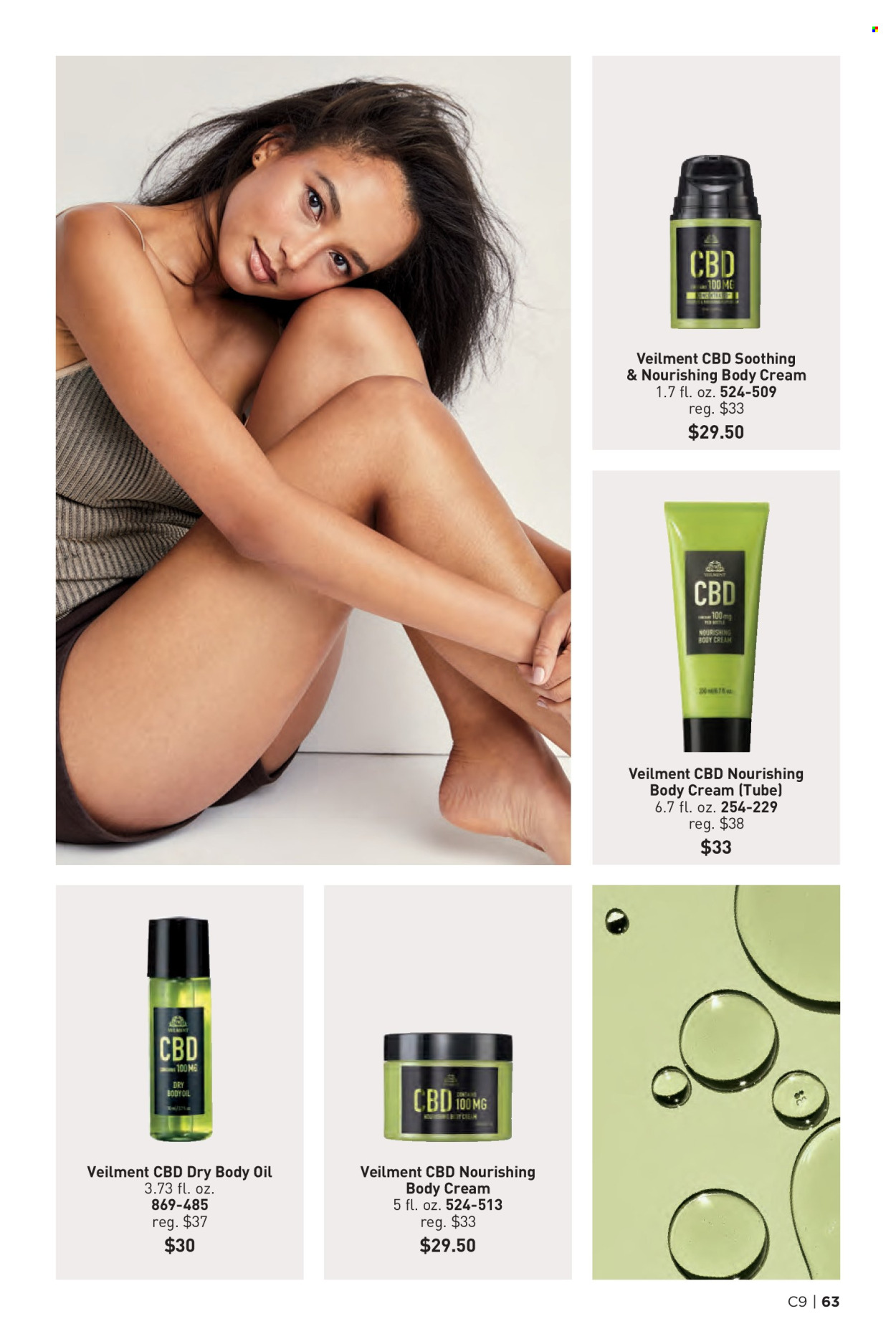 thumbnail - Avon Flyer - 04/24/2024 - 05/07/2024 - Sales products - body oil, body cream. Page 63.