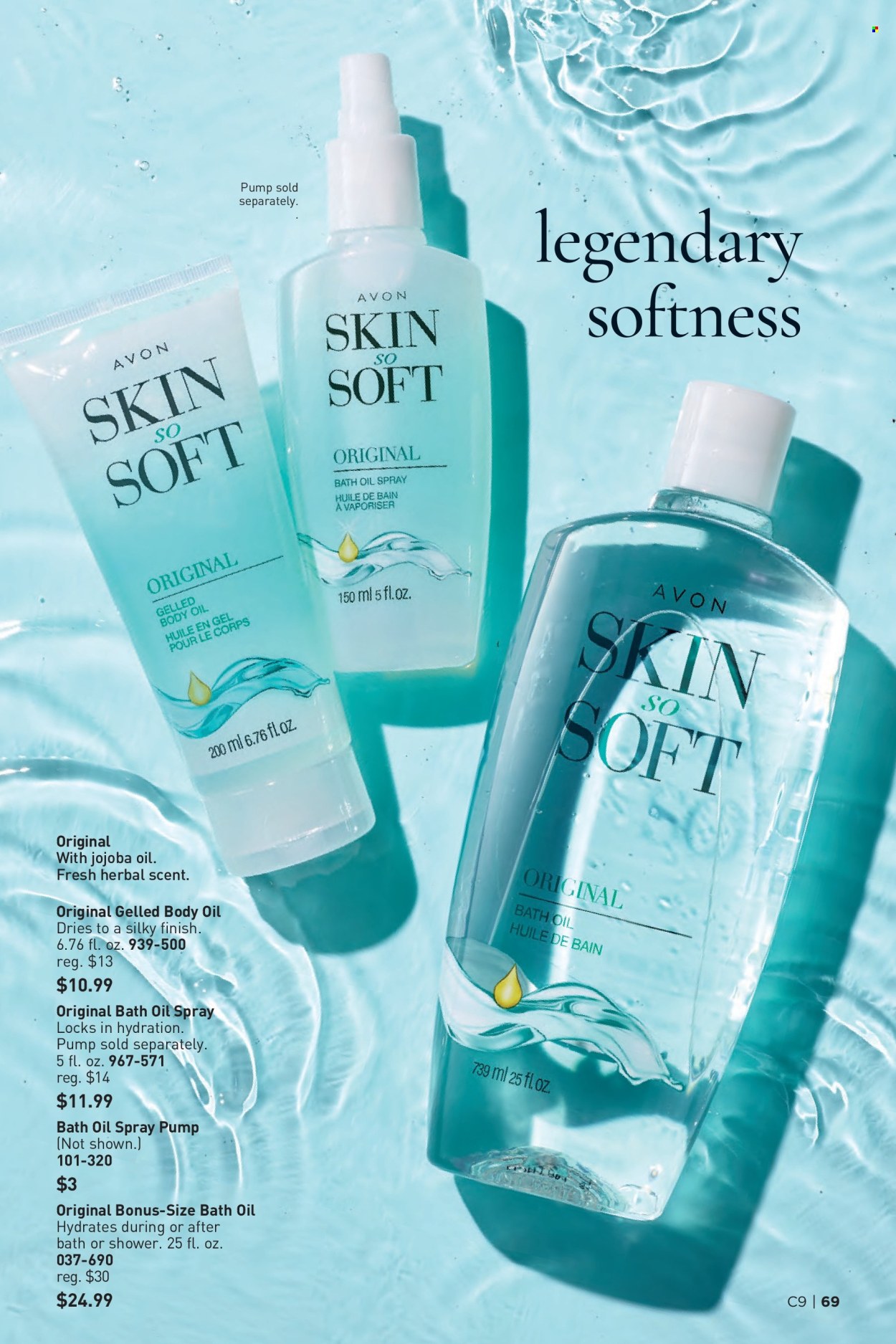 thumbnail - Avon Flyer - 04/24/2024 - 05/07/2024 - Sales products - bath oil, Avon, Skin So Soft, body oil. Page 69.