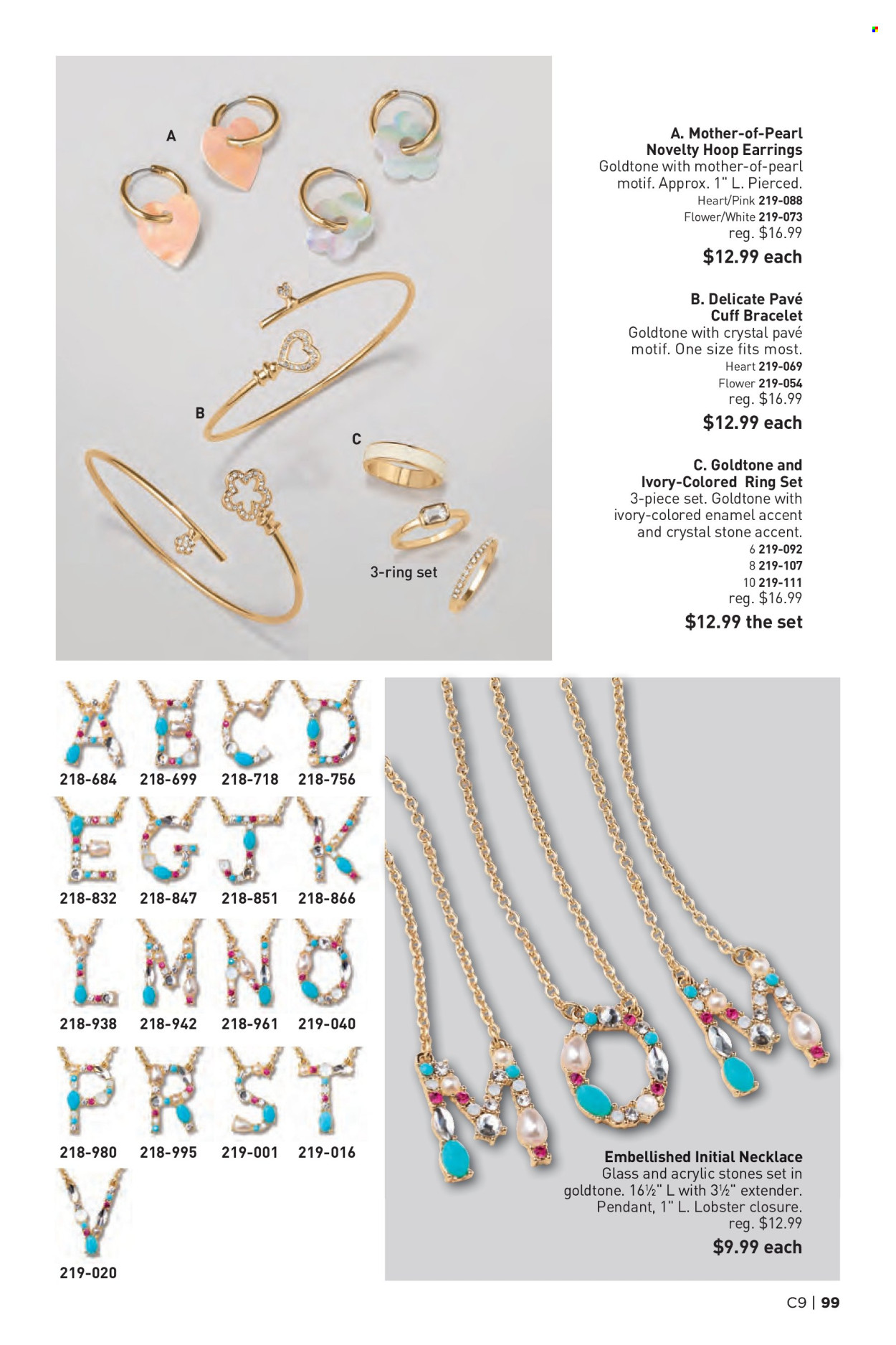 thumbnail - Avon Flyer - 04/24/2024 - 05/07/2024 - Sales products - bracelet, earrings, necklace, pendant. Page 99.