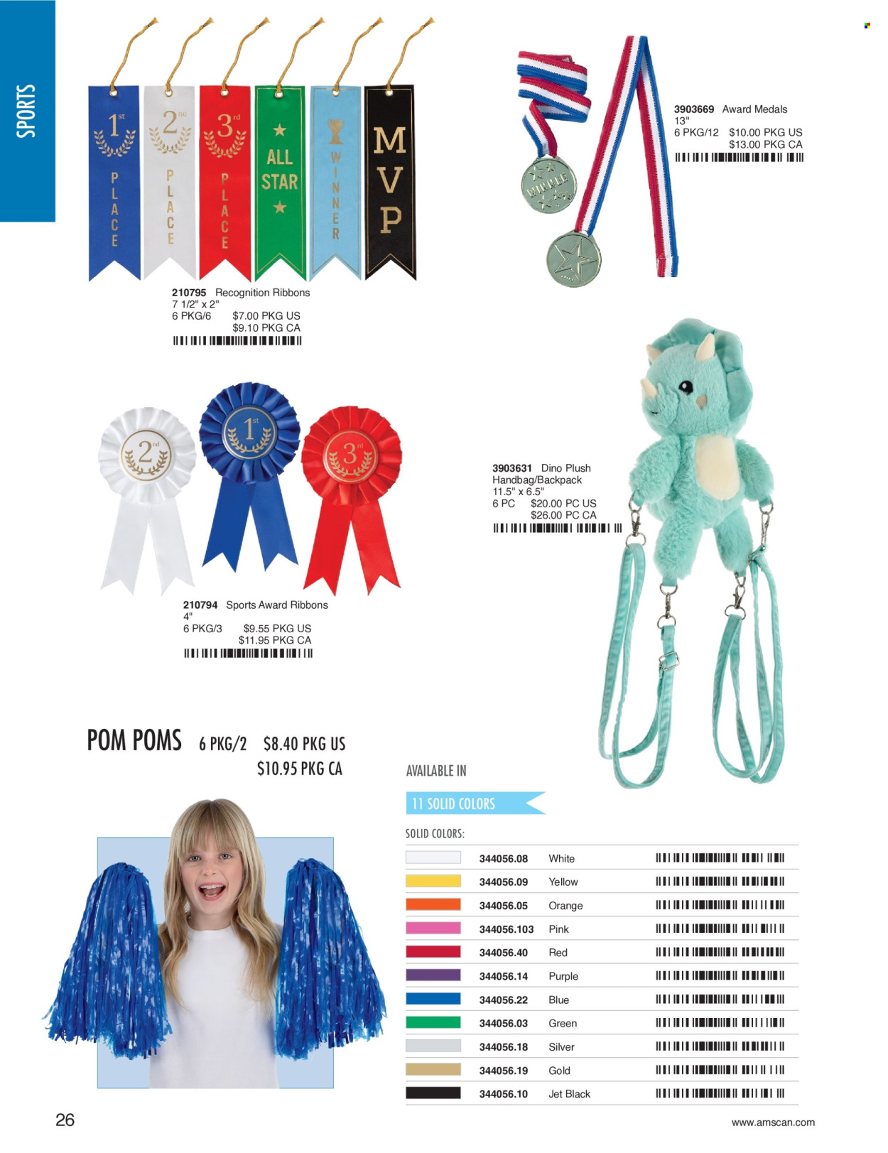 thumbnail - Amscan Flyer - Sales products - Pom Poms. Page 26.