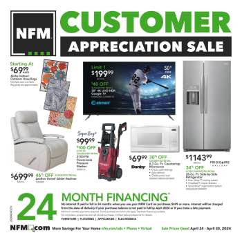 thumbnail - Nebraska Furniture Mart Ad - Customer Appreciation Sale