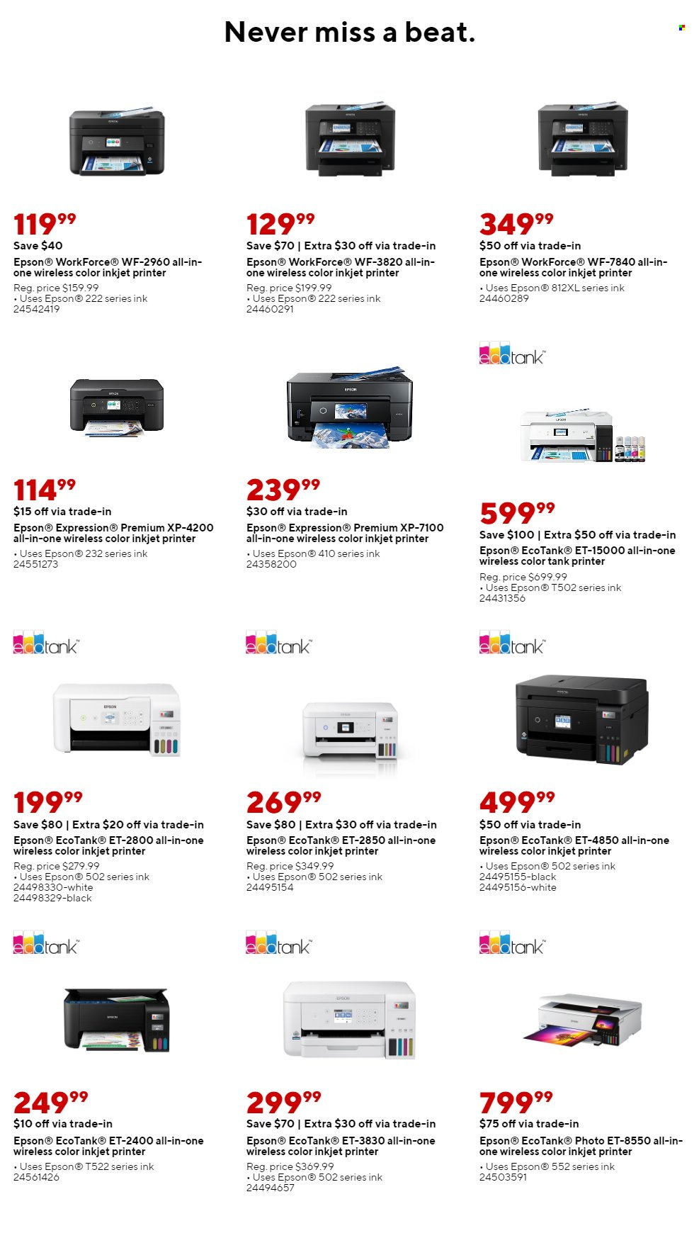 thumbnail - Staples Flyer - 04/28/2024 - 05/04/2024 - Sales products - ink printer, printer, Epson. Page 11.