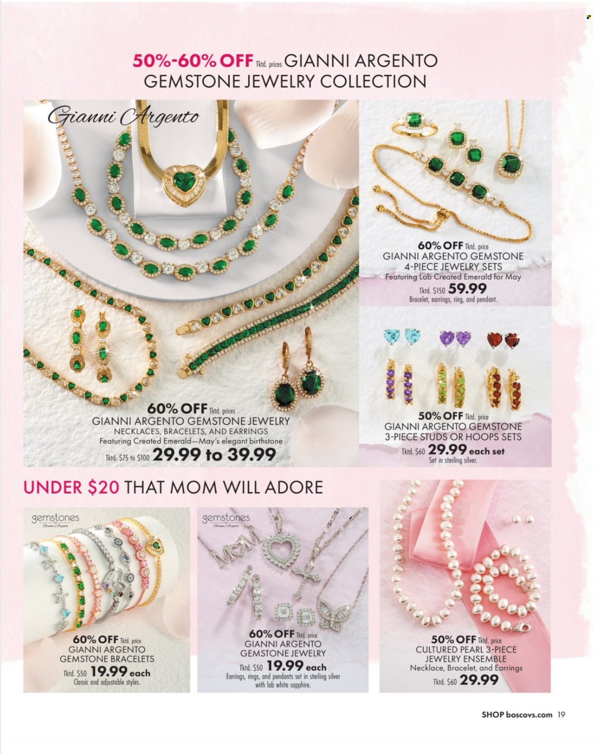 thumbnail - Boscov's Flyer - 04/25/2024 - 05/15/2024 - Sales products - M&M's, bracelet, earrings, necklace, studs, pendant, jewelry. Page 19.
