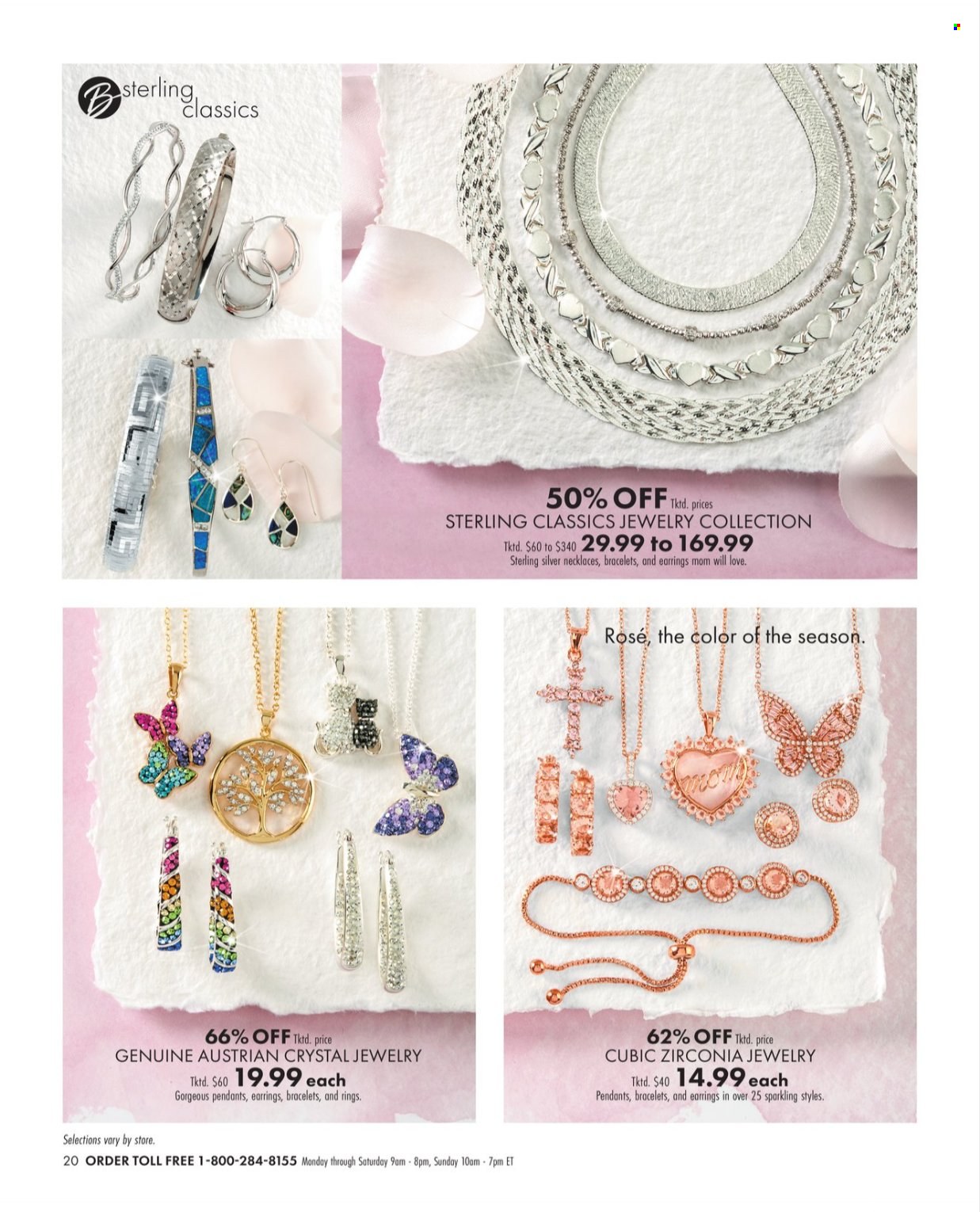thumbnail - Boscov's Flyer - 04/25/2024 - 05/15/2024 - Sales products - bracelet, earrings, pendant, jewelry. Page 20.