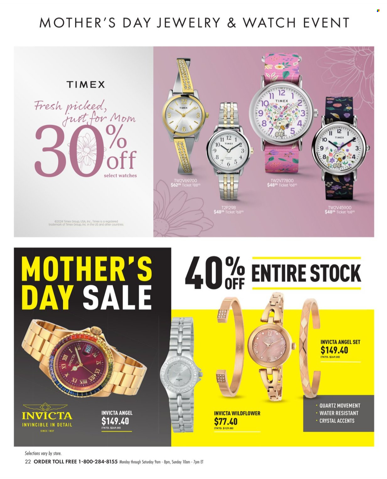 thumbnail - Boscov's Flyer - 04/25/2024 - 05/15/2024 - Sales products - watch, jewelry. Page 22.