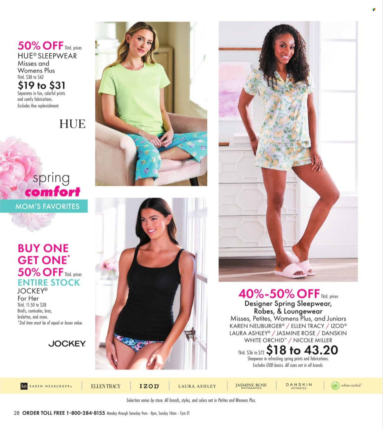 thumbnail - Boscov's Flyer - 04/25/2024 - 05/15/2024 - Sales products - Nicole Miller, loungewear, bra, robe, sleepwear, briefs. Page 28.
