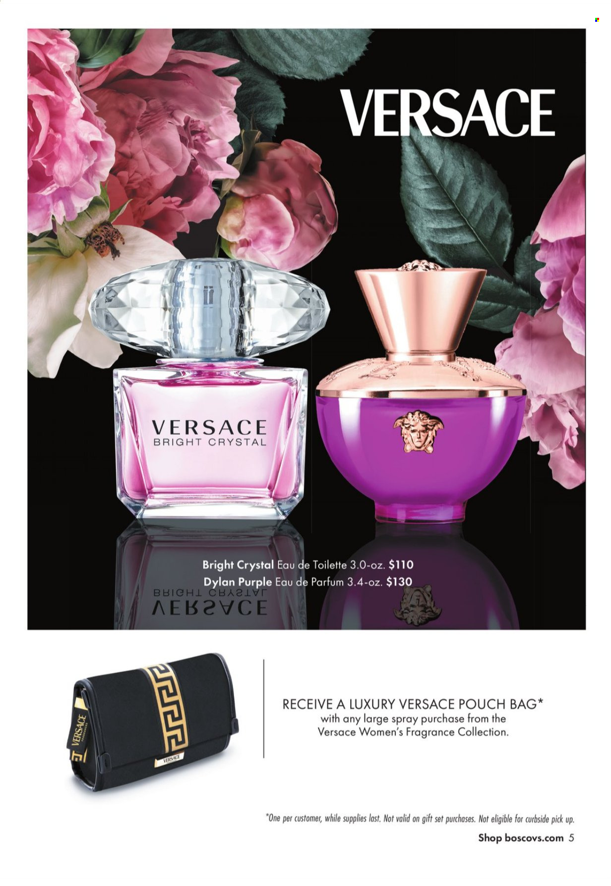 thumbnail - Boscov's Flyer - 04/25/2024 - 05/15/2024 - Sales products - Versace, gift set, eau de parfum, eau de toilette, fragrance, bag. Page 5.