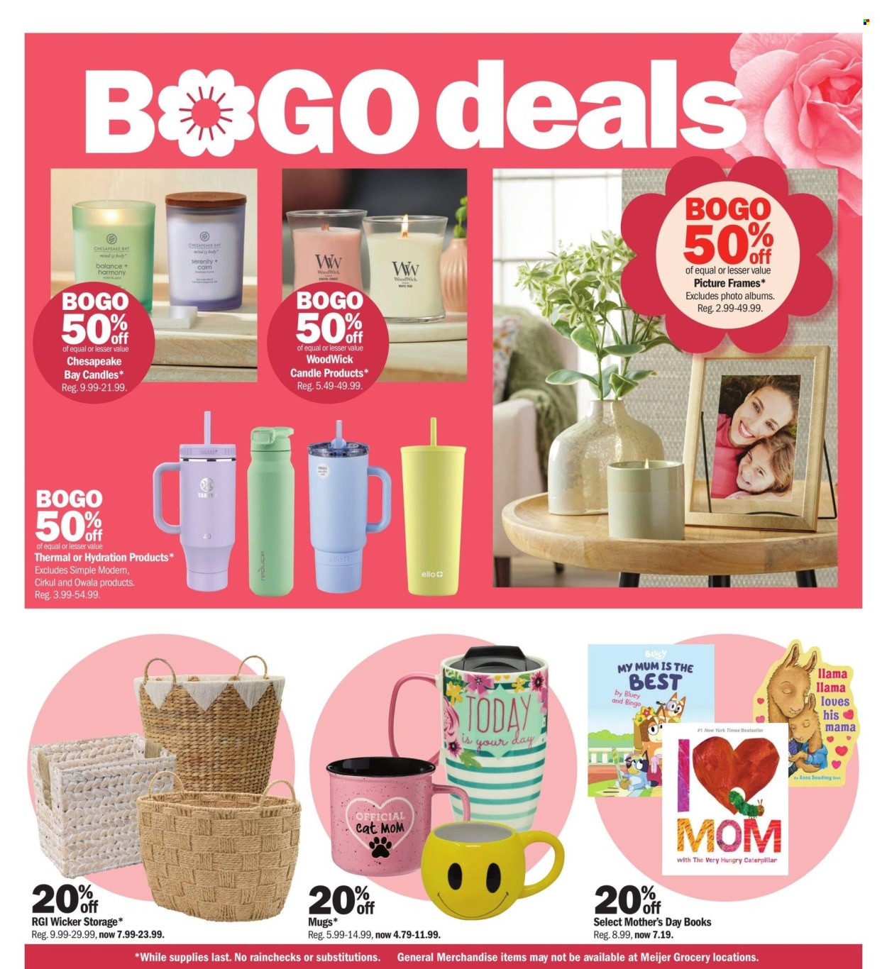 thumbnail - Meijer Flyer - 04/28/2024 - 05/12/2024 - Sales products - picture frame, candle, mug, book. Page 2.