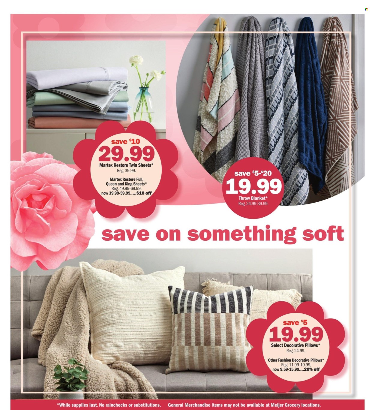 thumbnail - Meijer Flyer - 04/28/2024 - 05/12/2024 - Sales products - pillow, blanket. Page 3.
