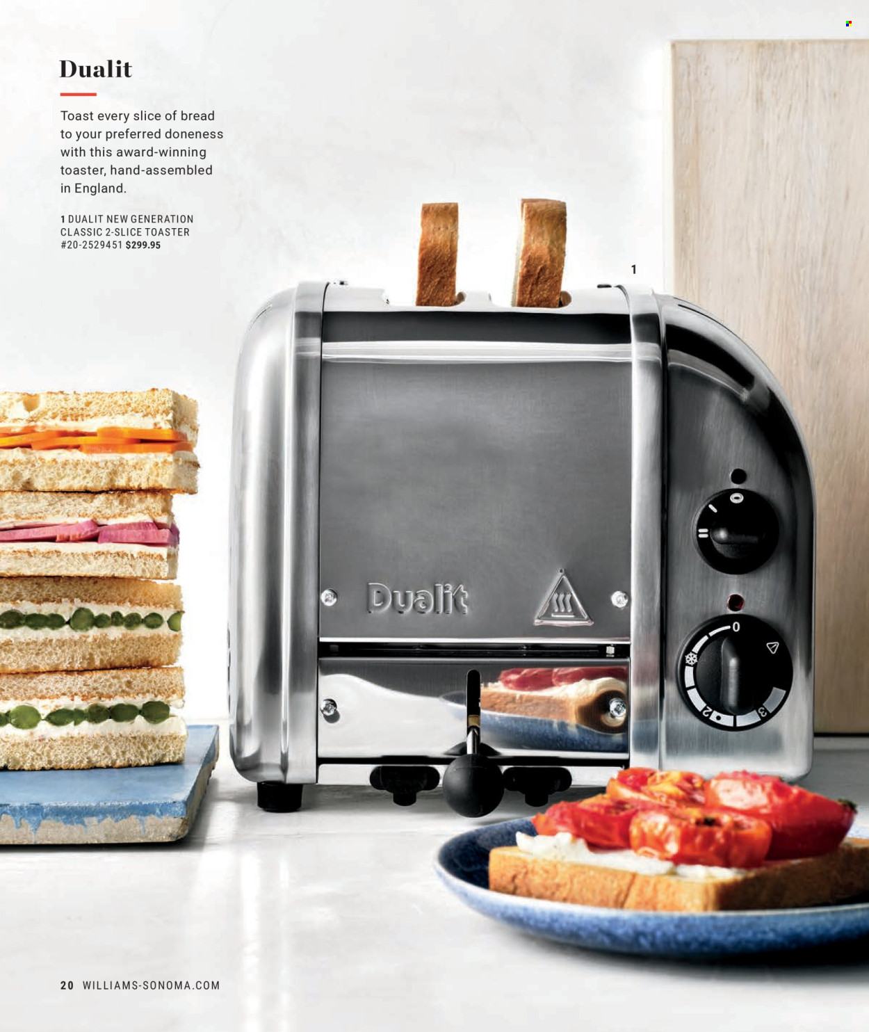 thumbnail - Williams-Sonoma Flyer - Sales products - bread, toaster. Page 20.
