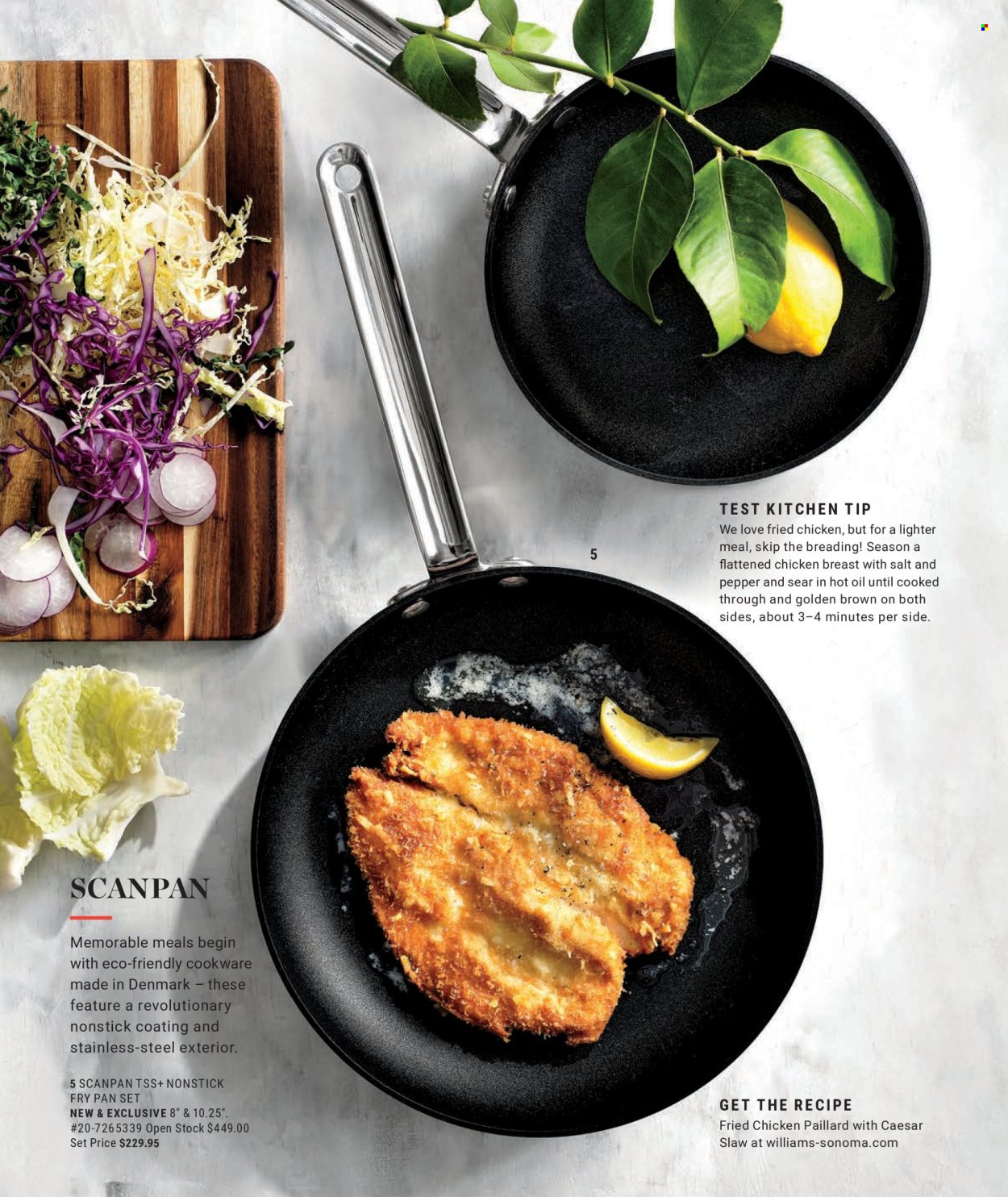 thumbnail - Williams-Sonoma Flyer - Sales products - fried chicken, ready meal, cookware set, frying pan. Page 37.