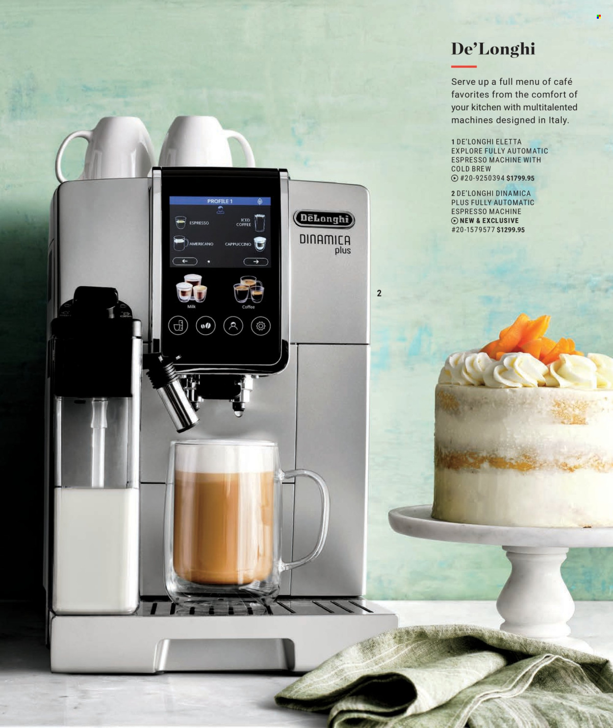 thumbnail - Williams-Sonoma Flyer - Sales products - coffee machine, De'Longhi, espresso maker. Page 41.