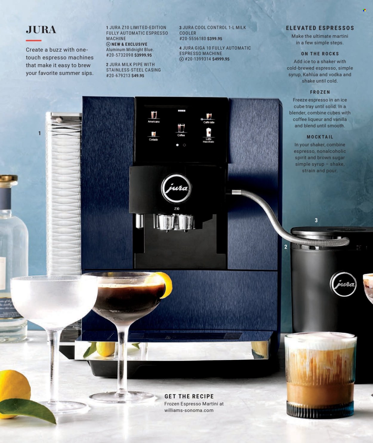 thumbnail - Williams-Sonoma Flyer - Sales products - cane sugar, sugar, syrup, tray, shaker, coffee machine, espresso maker, pipe. Page 60.