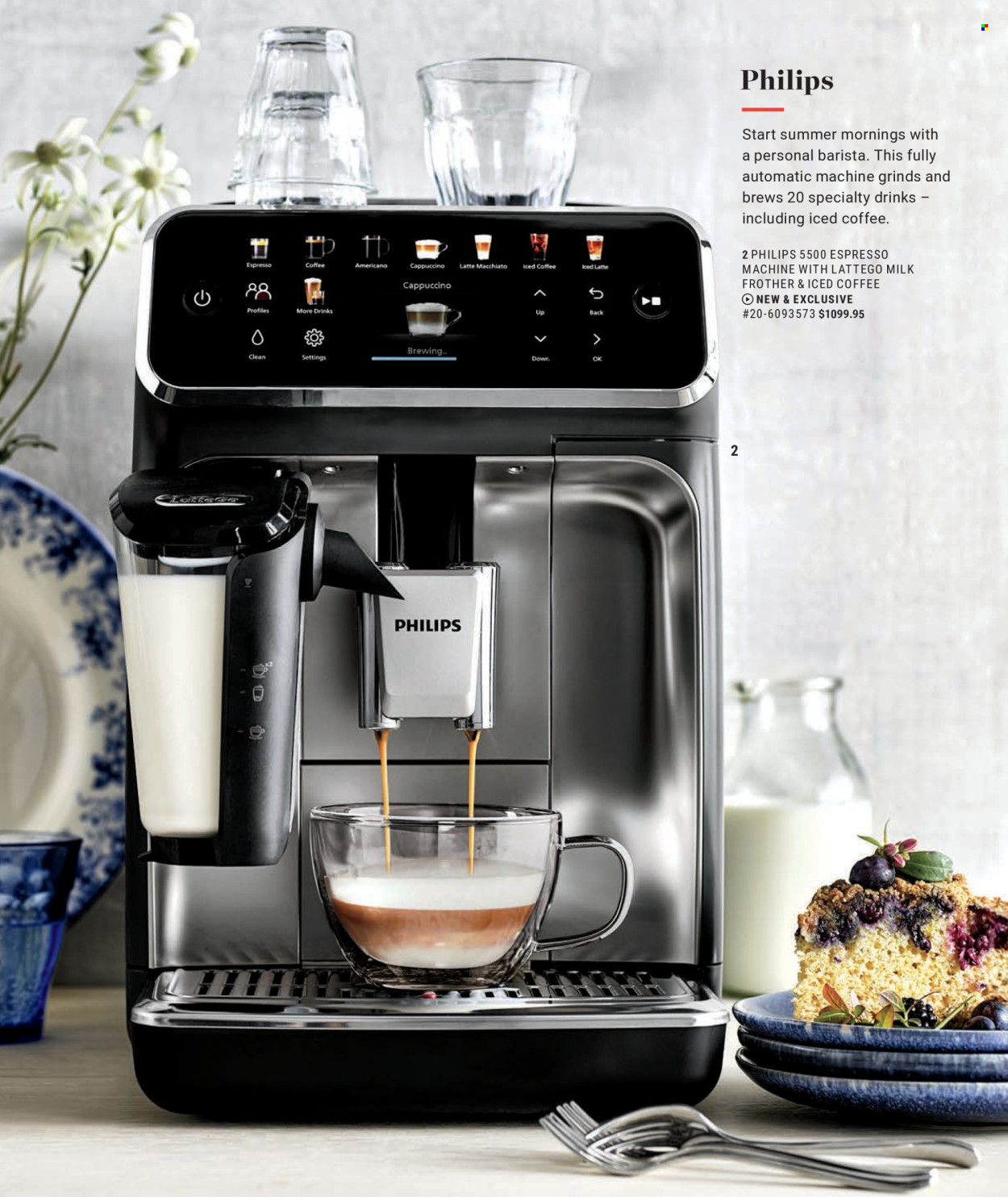 thumbnail - Williams-Sonoma Flyer - Sales products - Philips, coffee machine, espresso maker, milk frother. Page 63.