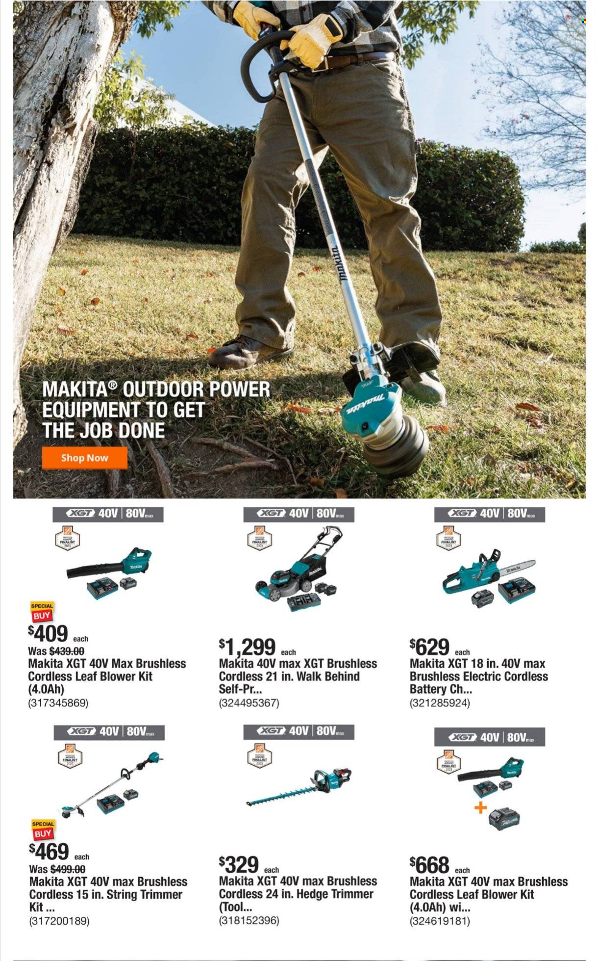 thumbnail - The Home Depot Flyer - 07/01/2024 - 07/08/2024 - Sales products - Makita, leaf blower, string trimmer, hedge trimmer, blower. Page 2.