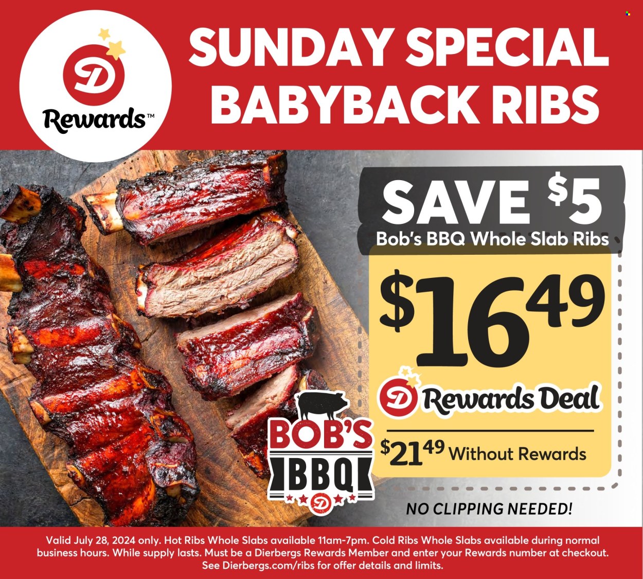 thumbnail - Dierbergs Flyer - 07/23/2024 - 07/29/2024 - Sales products - ribs. Page 18.