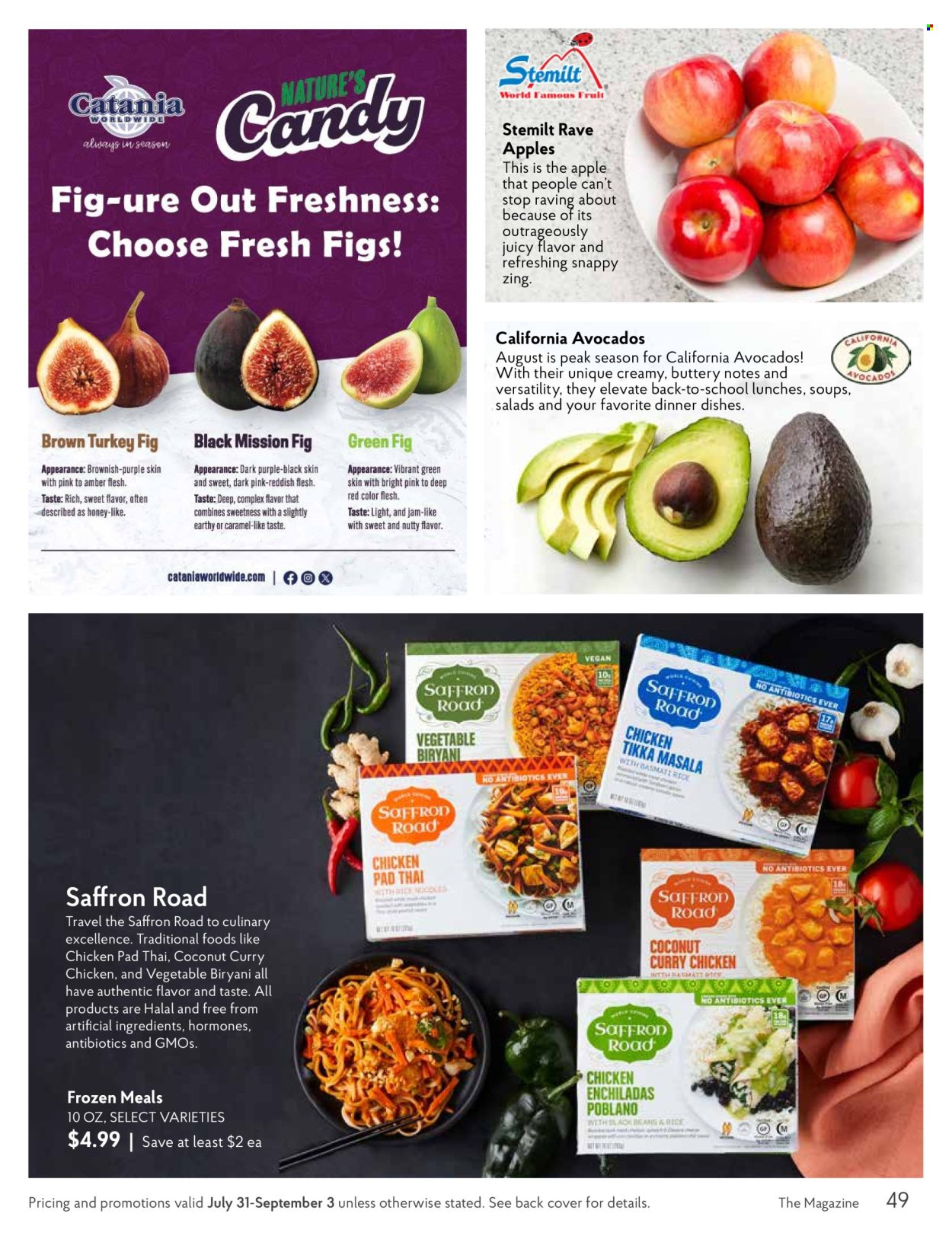thumbnail - The Fresh Market Flyer - 07/31/2024 - 09/03/2024 - Sales products - apples, avocado, soup, ready meal. Page 49.
