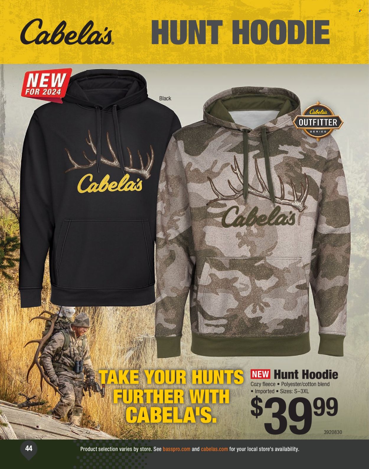 thumbnail - Bass Pro Shops Flyer - Sales products - hoodie. Page 44.