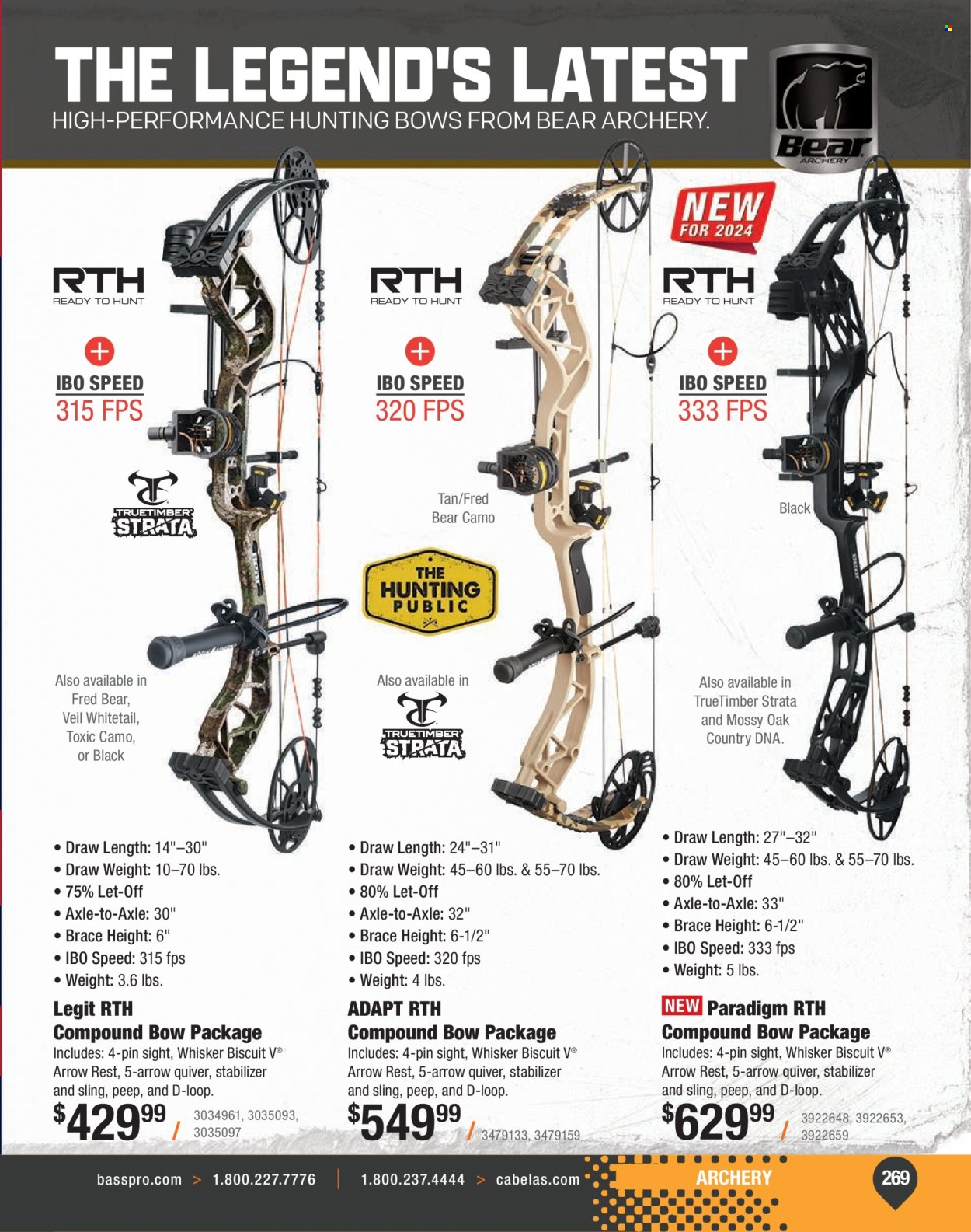 thumbnail - Bass Pro Shops Flyer - Sales products - compound bow. Page 269.