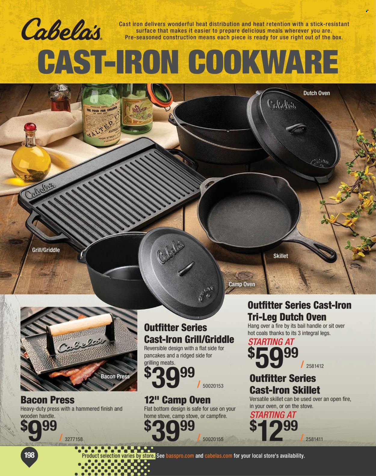 thumbnail - Cabela's Flyer - Sales products - camp oven. Page 198.